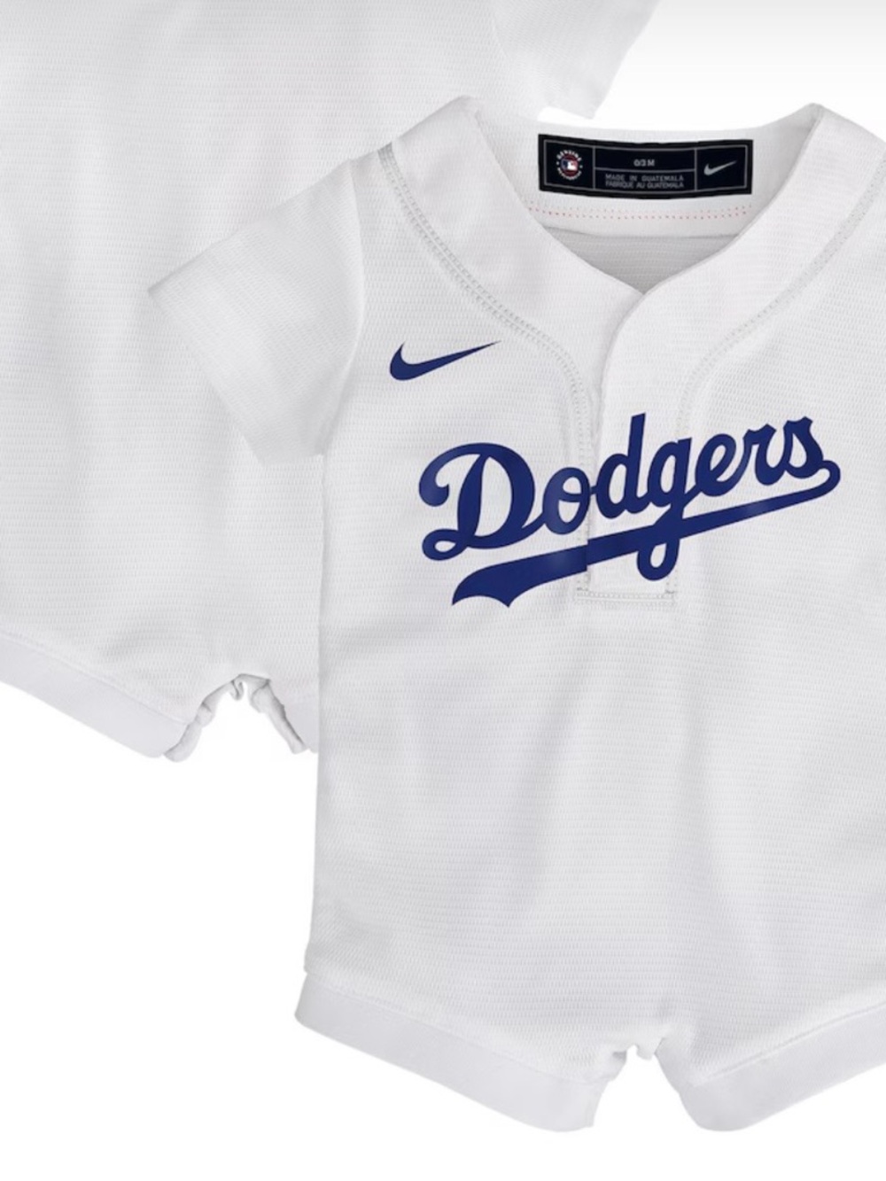 Nike Kids Dodgers White and Blue Romper